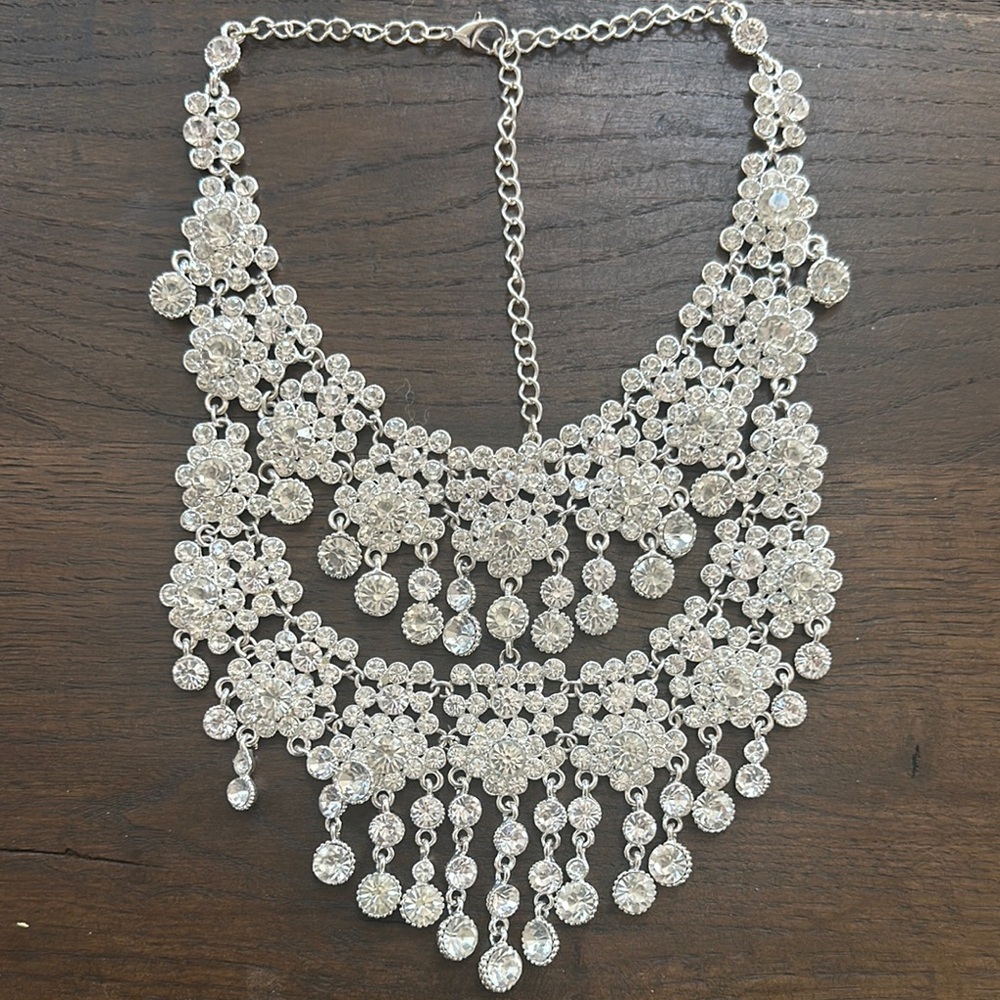 Intricate Silver Floral Necklace